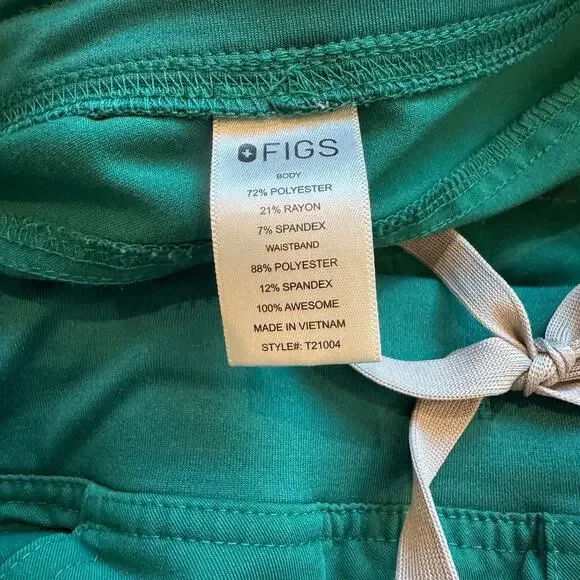 FIGS Kade Cargo Scrub Pants Women’s Small Hunter Green Silver Original PO 1661 - Picture 8 of 13